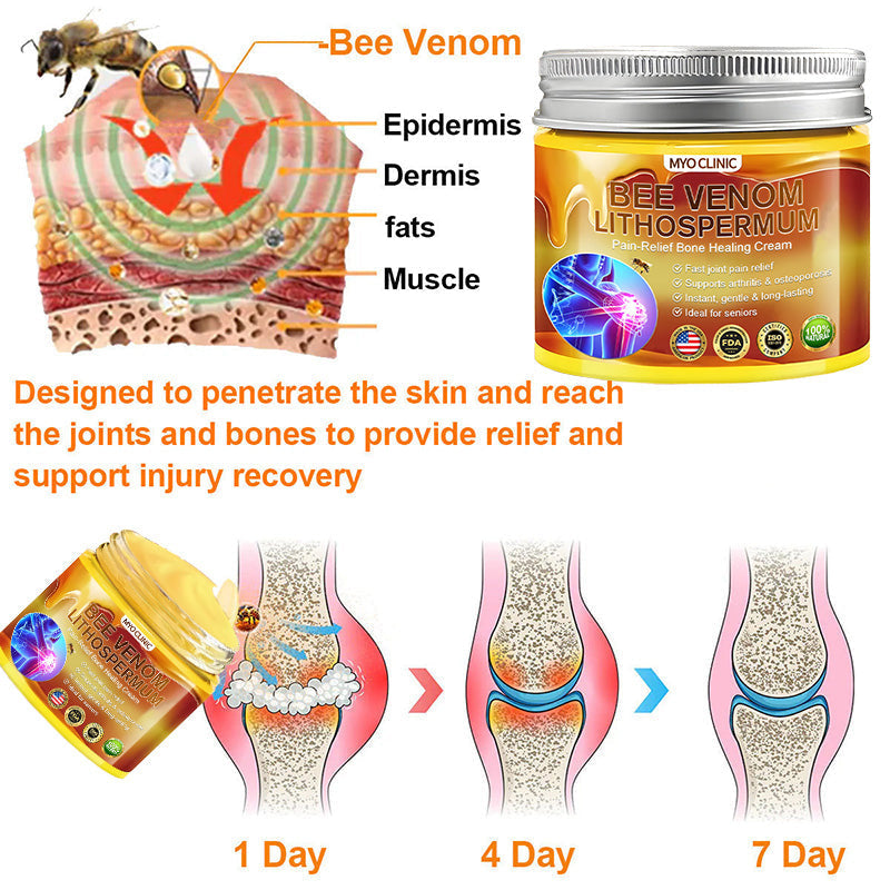 👑Myo Clinic Online Store👑 Myo Clinic BEE VENOM LITHOSPERMUM Pain-Relief Bone Healing Cream 👑(Specially for older adults)