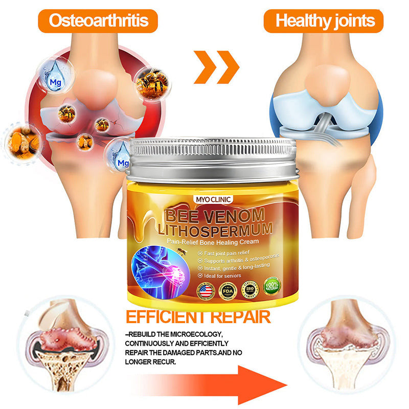 👑Myo Clinic Online Store👑 Myo Clinic BEE VENOM LITHOSPERMUM Pain-Relief Bone Healing Cream 👑(Specially for older adults)