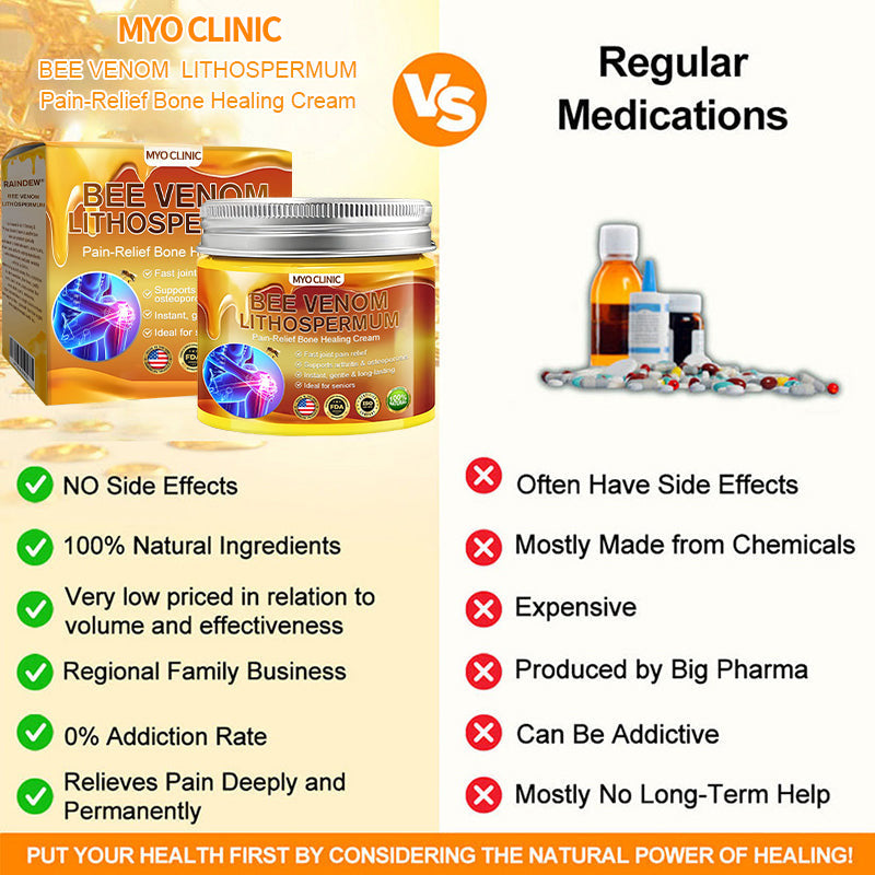 👑Myo Clinic Online Store👑 Myo Clinic BEE VENOM LITHOSPERMUM Pain-Relief Bone Healing Cream 👑(Specially for older adults)