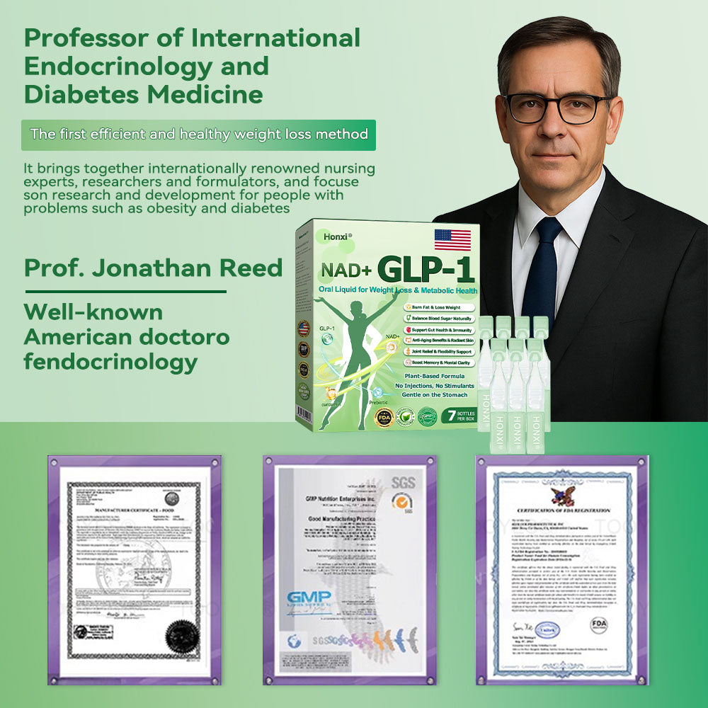 Official Store | Honxi® NAD+ GLP-1 Oral Liquid for Weight Loss & Metabolic Health (Just once a day, visible changes in 7 days) ✅ For obesity, cardiovascular health, diabetes, sleep apnea, gut health, joint issues, and more