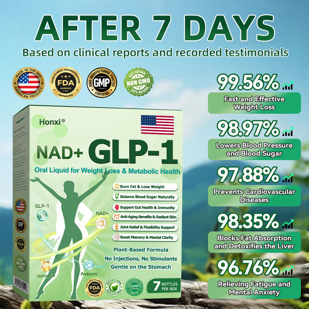 Official Store | Honxi® NAD+ GLP-1 Oral Liquid for Weight Loss & Metabolic Health (Just once a day, visible changes in 7 days) ✅ For obesity, cardiovascular health, diabetes, sleep apnea, gut health, joint issues, and more