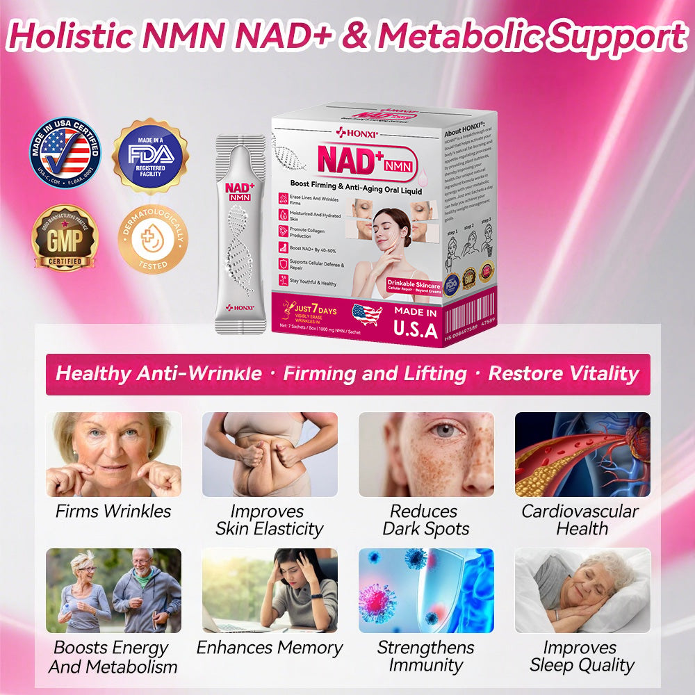 Made in USA💎HONXI® 𝗡𝗠𝖭 N𝖠𝙳+ 𝙱𝚘𝗈s𝗍 F𝗂𝗋mi𝗇g & A𝚗𝚝i-𝖺𝗀𝗂𝗇𝗀 𝖮𝗋𝚊l Li𝗾𝘂𝗶d