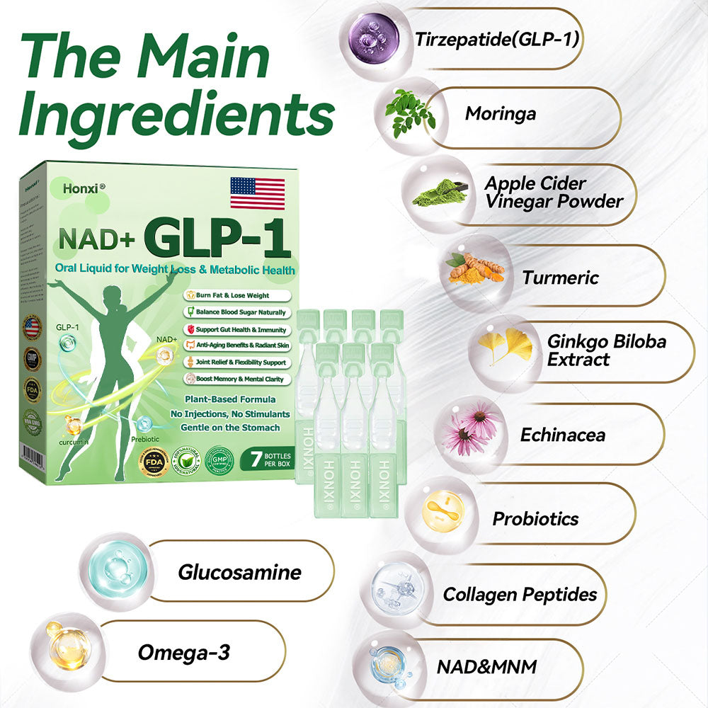 Honxiยฎ | ๐ถ๐๐๐๐๐๐๐ ๐บ๐๐๐๐ NAD+ GLP-1 Oral Liquid for Weight Loss & Metabolic Health (๐๐ฎ๐ฌ๐ญ ๐จ๐ง๐๐ ๐ ๐๐๐ฒ, ๐ฏ๐ข๐ฌ๐ข๐๐ฅ๐ ๐๐ก๐๐ง๐ ๐๐ฌ ๐ข๐ง ๐ ๐๐๐ฒ๐ฌ๏ผ โ
๐
๐จ๐ซ ๐จ๐๐๐ฌ๐ข๐ญ๐ฒ, ๐๐๐ซ๐๐ข๐จ๐ฏ๐๐ฌ๐๐ฎ๐ฅ๐๐ซ ๐ก๐๐๐ฅ๐ญ๐ก, ๐๐ข๐๐๐๐ญ๐๐ฌ, ๐ฌ๐ฅ๐๐๐ฉ ๐๐ฉ๐ง๐๐, ๐๐ฎ๐ญ ๐๐๐๐ฅ๐ญ๐ก, ๐ฃ๐จ๐ข๐ง๐ญ ๐ข๐ฌ๐ฌ๐ฎ๐๐ฌ, ๐๐ง๐ ๐ฆ๐จ๐ซ๐