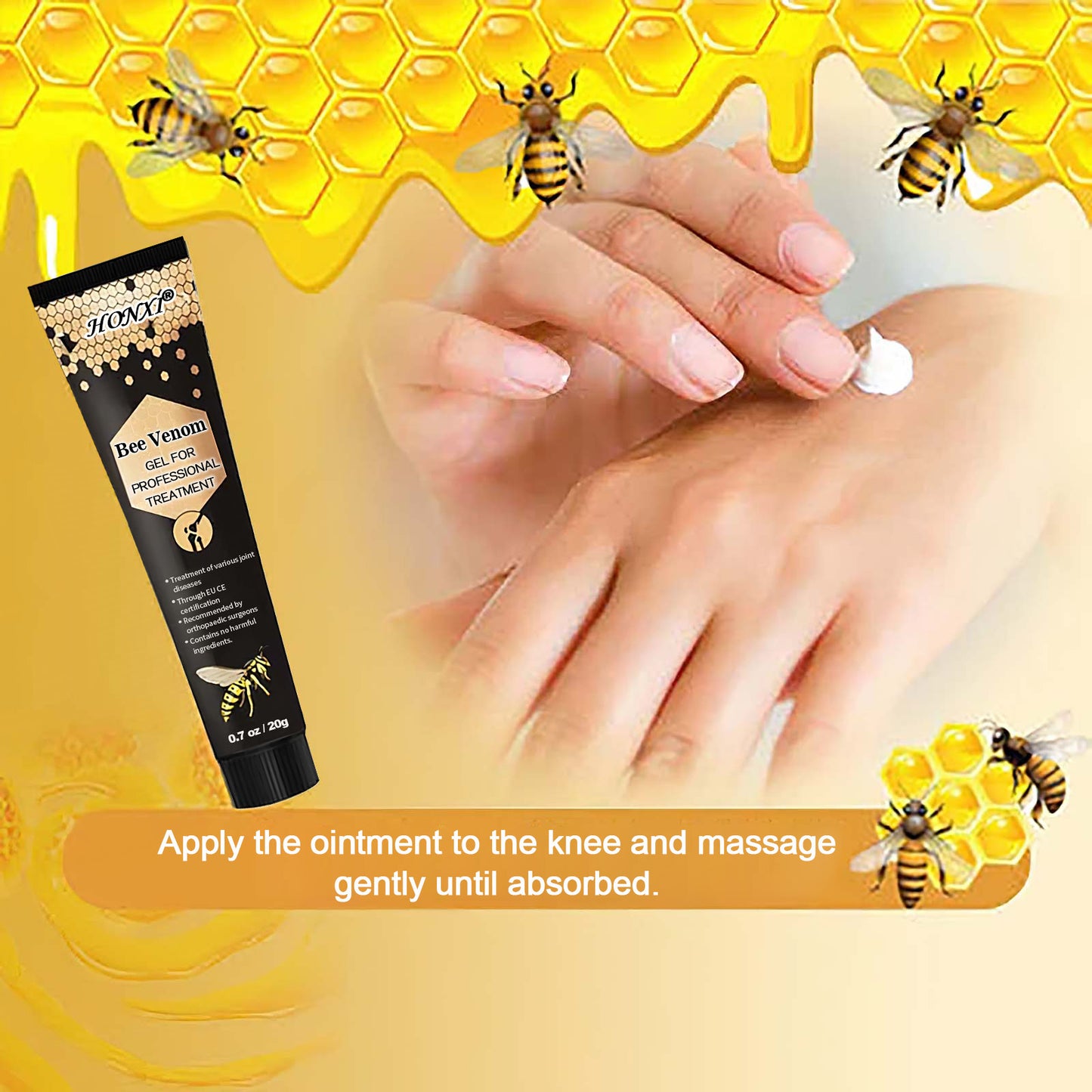 🐝HONXI® New Zealand Bee Venom Joint Relief Gel (New Zealand Bee Extract - specialised in the treatment of orthopaedic conditions and arthritic pain)