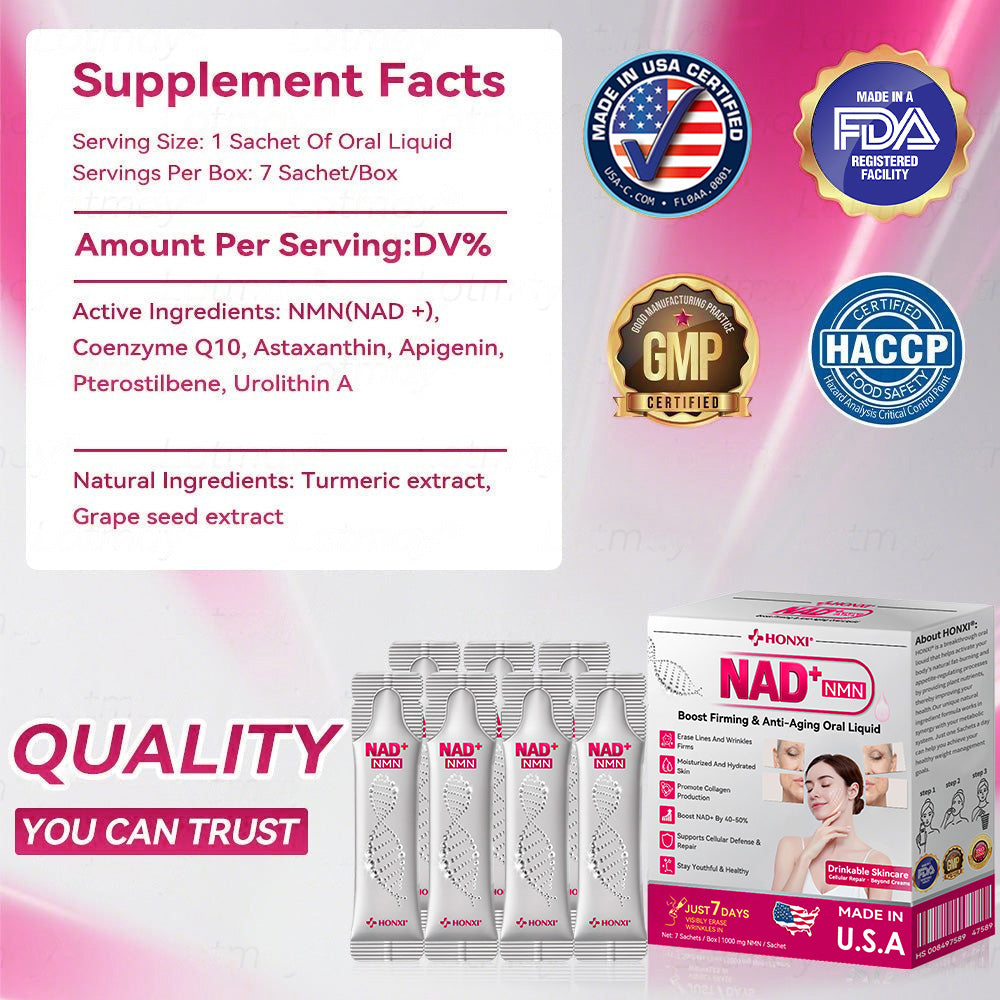 Made in USA💎HONXI® 𝗡𝗠𝖭 N𝖠𝙳+ 𝙱𝚘𝗈s𝗍 F𝗂𝗋mi𝗇g & A𝚗𝚝i-𝖺𝗀𝗂𝗇𝗀 𝖮𝗋𝚊l Li𝗾𝘂𝗶d