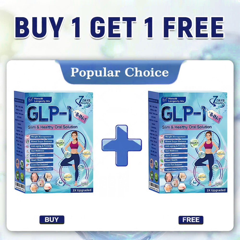 Official Store | Honxi® Longevity GLP-1 8-in-1 Slim & Healthy Oral Solution(Once a day, visible results in 7 days) Supports obesity, cardiovascular health, diabetes, sleep apnea, gut health, joint issues, while also firming the skin and boosting energy