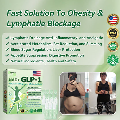 Official Store | Honxi® NAD+ GLP-1 Oral Liquid for Weight Loss & Metabolic Health (Just once a day, visible changes in 7 days) ✅ For obesity, cardiovascular health, diabetes, sleep apnea, gut health, joint issues, and more